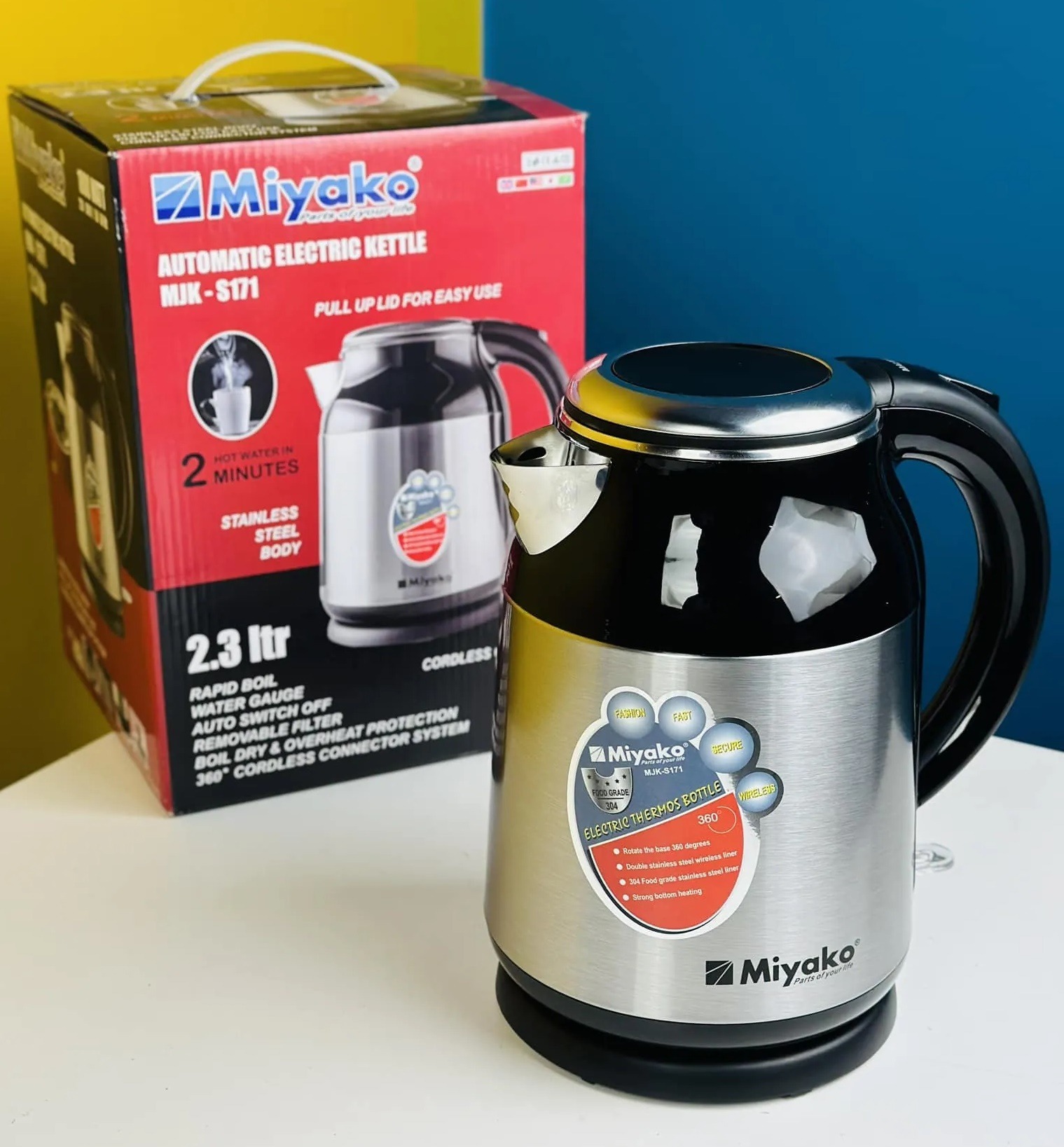 Miyako MJK-S171 Automatic Electric Kettle 2.3 Liter